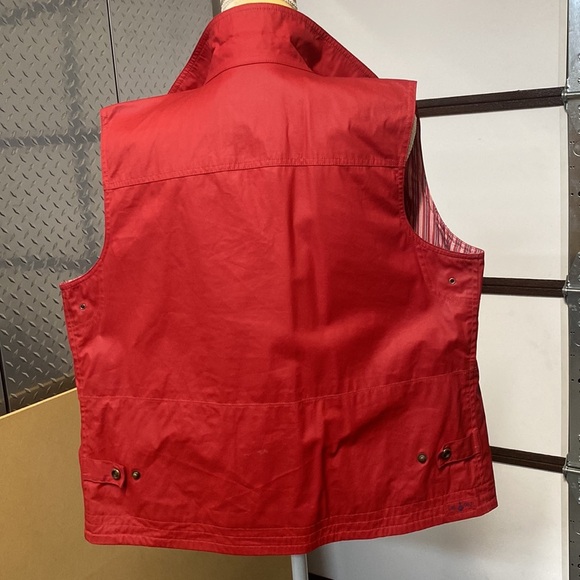 LRL Lauren Naval Supply Company Red Waterproof Vest 100% (waxed exterior)​ - Picture 2 of 8